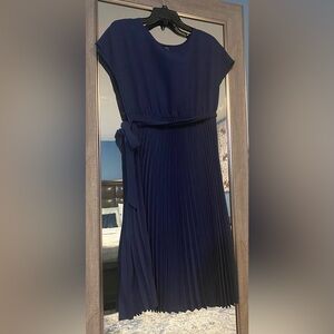 SHEIN Navy Blue Maxi Dress with Pleats